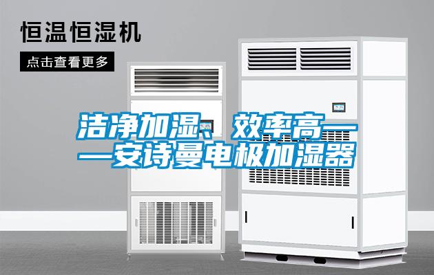 潔凈加濕、效率高——安詩曼電極加濕器