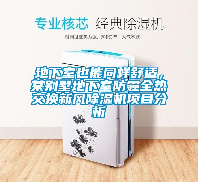 地下室也能同樣舒適，某別墅地下室防霾全熱交換新風(fēng)除濕機(jī)項(xiàng)目分析