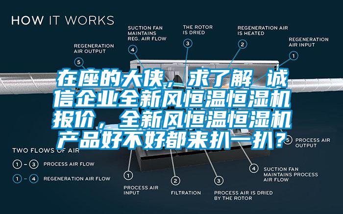 在座的大俠，求了解 誠信企業(yè)全新風恒溫恒濕機報價，全新風恒溫恒濕機產品好不好都來扒一扒？