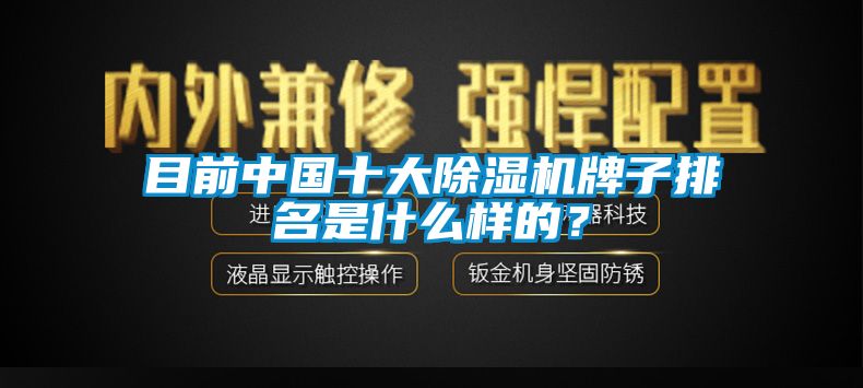 目前中國十大除濕機牌子排名是什么樣的？