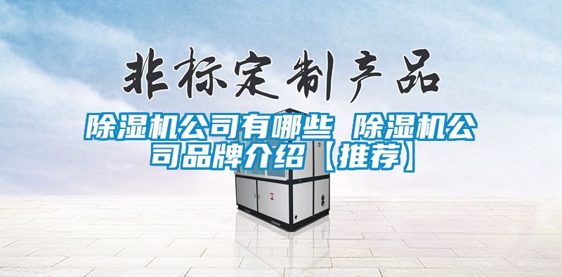 除濕機公司有哪些 除濕機公司品牌介紹【推薦】